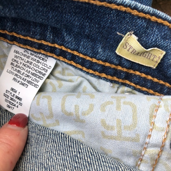 True Craft medium wash straight leg jeans size 36 - Picture 4 of 5
